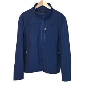 L.L.Bean Women’s Softshell Jacket Fleece Lined Water Resistant Navy Size Large